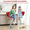 thumbnail image 7 of CL.HPAHKL Swivel Bar Stools Set of 2, Adjustable Counter Height Bar Stools Counter Stools, Modern PU Leather Barstools for Kitchen Island Counter Bar Kitchen Dining Room, Red, 7 of 7