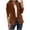 Coffee, variant on Women's Elegant Chamois Leather Blazer Fall Cardigan, Casual Solid Color Long Sleeve Comfy Lapel Collar Shirt Jackets with Pockets,Purple,XXL