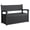 Black Stripe, variant on Nihsuao 80 Gallon Plastic Storage Bench Made of Durable Weatherproof Resin, Deck Box Lockable Storage Compartment for Outdoor Patios & Lawns, Gray