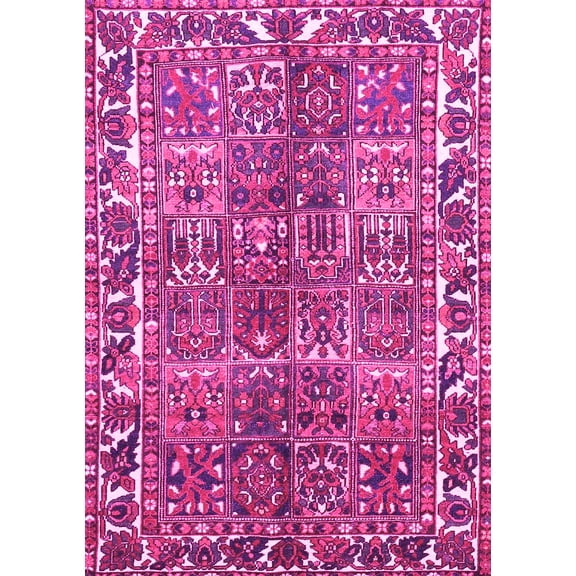Ahgly Company Indoor Rectangle Persian Pink Traditional Area Rugs, 5' x 7'