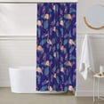 thumbnail image 6 of Shower Curtain, Flamingo Palm Leaves_B Waterproof Fabric Plastic Shower Curtain, Drying Fast Bathroom Curtain with 9 Buttonholes, Ruffle Shower Curtain 60x72in, 6 of 8