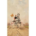 thumbnail image 2 of Alfredo Tominz 10x14 Gold Ornate Wood Frame and Double Matted Museum Art Print Titled - The Sulky Race, 2 of 4