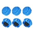 thumbnail image 3 of Interruptor de botón momentáneo de 30 mm para juegos de arcade, azul, 6 piezas, 3 of 5