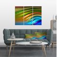 thumbnail image 1 of Ondulations d'Eau Fractales Colorées - Impression d'Art Abstrait sur Toile, 1 of 3