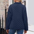 thumbnail image 3 of Women's Oversized Down Lightweight Button Quilted Coat Long Sleeves Pocket Down Coat, 3 of 9