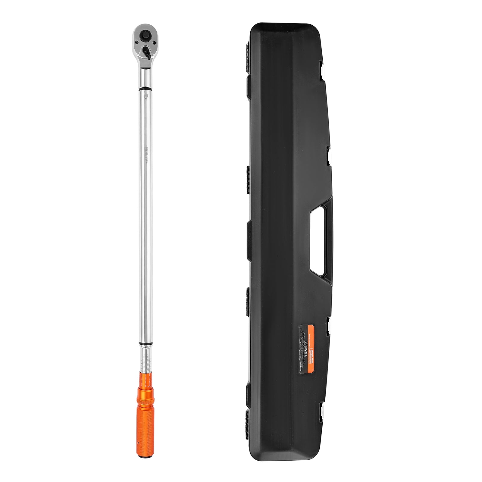 KFFKFF 3/4 Inch Drive Click Torque Wrench, 100-600 lbf-ft / 136-814 N.m, Dual-Direction Tool with Dual Range Scales, 48-Tooth Design, ±3% Accuracy, Alloy Steel Construction for Vehicle Maintenance