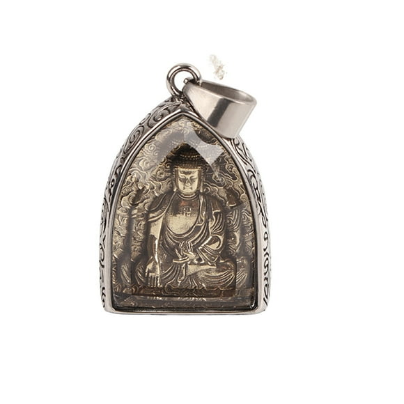 Buddha Pendant Arc Cutting Ethnic Style Beautiful Practical Stainless Steel Jewelry for Amulet Decoration Gifts Amitabha