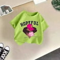 thumbnail image 2 of LUOGENLI T-Shirt pour Filles, T-Shirt Graphique Mignon à Col Rond et Manches Courtes, T-Shirt Décontracté d'Été pour Filles, Denim Vert Clair 13-14 Ans, 2 of 3