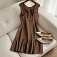 thumbnail image 7 of Admvng Dress for Women Ruffle Hem Sleeveless Round Neck Summer Vacation Sundress, 7 of 7