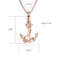 thumbnail image 2 of Anchor Urn Necklace for Ashes Anchor Pendant Cremation Jewelry for Women Men Memorial Urn Necklace Navy Sailor Ashes Holder Stainless Steel Keepsake Gifts, 2 of 7