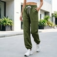 thumbnail image 5 of HomeDM Joggers for Women with Pockets Drawstring Loose Fit Sweatpants Army Green Lounge Pants for Workout Running Size 3XL, 5 of 5