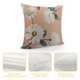 thumbnail image 4 of Pratyus Flowers Modern Rustic Decorative Couch Pillow Cases Short Plush Square Design Home Decor 1PC 18x18in, 4 of 5