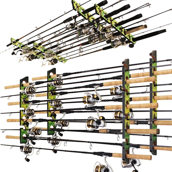 Rush Creek Fishing Rod Holder Ceiling Rack 8 Rod Twin Pack