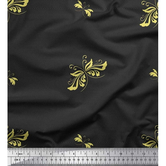 Soimoi Cotton Duck Fabric Swirl & Honeycomb Design Geometric Fabric Prints By Yard 42 Inch Wide