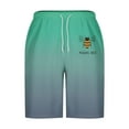 thumbnail image 4 of Fashion YLSDY Mens Bee Festival Print Board Shorts 11 Inch Inseam with Pockets Drawstring High Waisted Swimming Trunks Casual Baggy Beach Shorts Mint Green XXL, 4 of 5