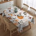 thumbnail image 2 of Fall Leaves Pumpkin Rectangle Tablecloth 60"x84",Waterproof Polyester Rectangle Table Cloth, Wipeable Spillproof Polyester Tablecloth for Dining, Camping, Indoor and Outdoor, 2 of 4