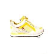 Michael Kors Wilma Mixed Media Trainer Tech Canvas Mesh Sneakers Shoes (Citrus 7.5)