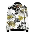 thumbnail image 4 of nerohusy Womens Bomber Jacket Floral Jackets for Women 2024 Full Zip Bomber Jacket Lightweight Fall Winter Coats Long Sleeve Oversized Windbreaker Prime Day Deals Today Beige,XXL, 4 of 5