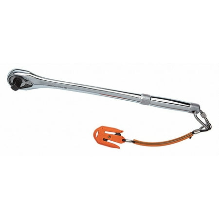 

Proto 1/2 Drive Pear Head Tethered Ratchet Full Polish Chrome Finish 15 OAL 45 Gear Teeth Long Handle