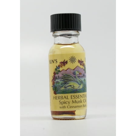 Suns Eye Spicy Musk Herbal Fragrance Oil - 1/2 Ounce Bottle