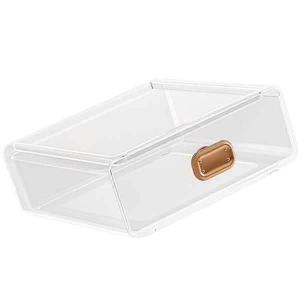 Storage Box with Drawers Jewelry Sundries Cases Desktop Storage Transparent Pet Material Easy Open and Close 1Pcs