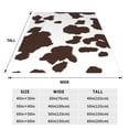 thumbnail image 3 of Bixox Fleece Blanket Brown Cow Pattern Super Soft Double-Sided Microfiber Flannel Blanket for Sofa, Bed, Couch,Suitable for All Seasons - 50"x40", 3 of 5