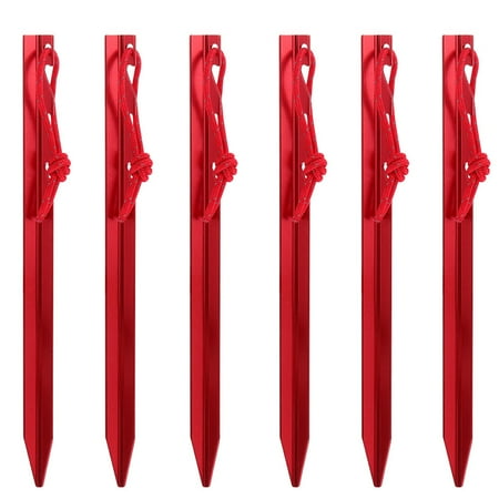 FRCOLOR 6 Pcs Canvas Tarp Tent Stake Bag Tent Pegs Tent Stakes 18X1X1cm Red