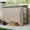 brown, variant on Danolapsi 4x8 FT Outdoor Storage Shed, Metal Lean to Garden Shed Utility Tool Storage House, Heavy-Duty Outdoor Metal Wall Side Storage Sheds