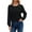 Black, variant on EDFBUYKRS Female Sweaters Womens Sweaters Hoodies Ribbed V Neck Pullover Sweatshirts for Fall Outfits Fall Sweater L
