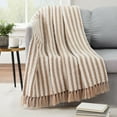 Shop Better Homes & Gardens Cozy Woven Chenille Throw, Camel Stripe