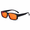 Glossy black frame with orange-yellow lenses, variant on Gaming Blue Light Blocking Glasses, Anti-Radiation Computer Eyewear for Screen Time Eye Strain Relief, UV400 Clear Lens Sleep Aid Glasses for Gaming, Office, and Post-Op Recovery Support