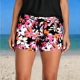 thumbnail image 4 of XUNKUSGA Tankini Swimsuits for Women Fashion Hawaiian Floral Womens Tankini Modest Two Piece Bathing Suit Fashion Scoop Neck Swim Suits with Boy Shorts,Black,XL, 4 of 5