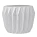 thumbnail image 3 of Bloomingville Round Fluted Ceramic Flower Pot, 8 Inch x 6 Inch, White, 3 of 9
