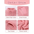 thumbnail image 3 of Usaibhir Girls Fleece Jacket Sherpa Fall Winter Full Zip Fuzzy Coat Outwear with Pockets 5-14T, 3 of 7