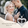 thumbnail image 6 of JKR Heart Initial Necklace 925 Sterling Silver Initial A-Z Letter Pendant Necklace Double Heart Jewelry Anniversary Birthday Gifts for Women Her Wife Girlfriend, 6 of 10