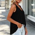 thumbnail image 3 of vzibsiv Womens Sleeveless V Neck Tank Top Soft Stretch Casual Basic Layering Cami Shirt Black XL, 3 of 6