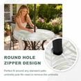 thumbnail image 4 of Round Outdoor Tablecloth with Umbrella Hole and Zipper, Palm Leaves Tablecloth with Elastic Waterproof, Modern Simple Tropical Botanical Sage Green Patio Table Covers for 45" - 54" Pool Tables, 4 of 9