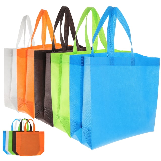 EeaseMX Bolsas de mano de lona reutilizables de 25 piezas bolsas de compras bolsas de comestibles