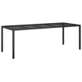 thumbnail image 5 of vidaXL 11 Piece Garden Dining Set with Cushions Black Poly Rattan, 5 of 5