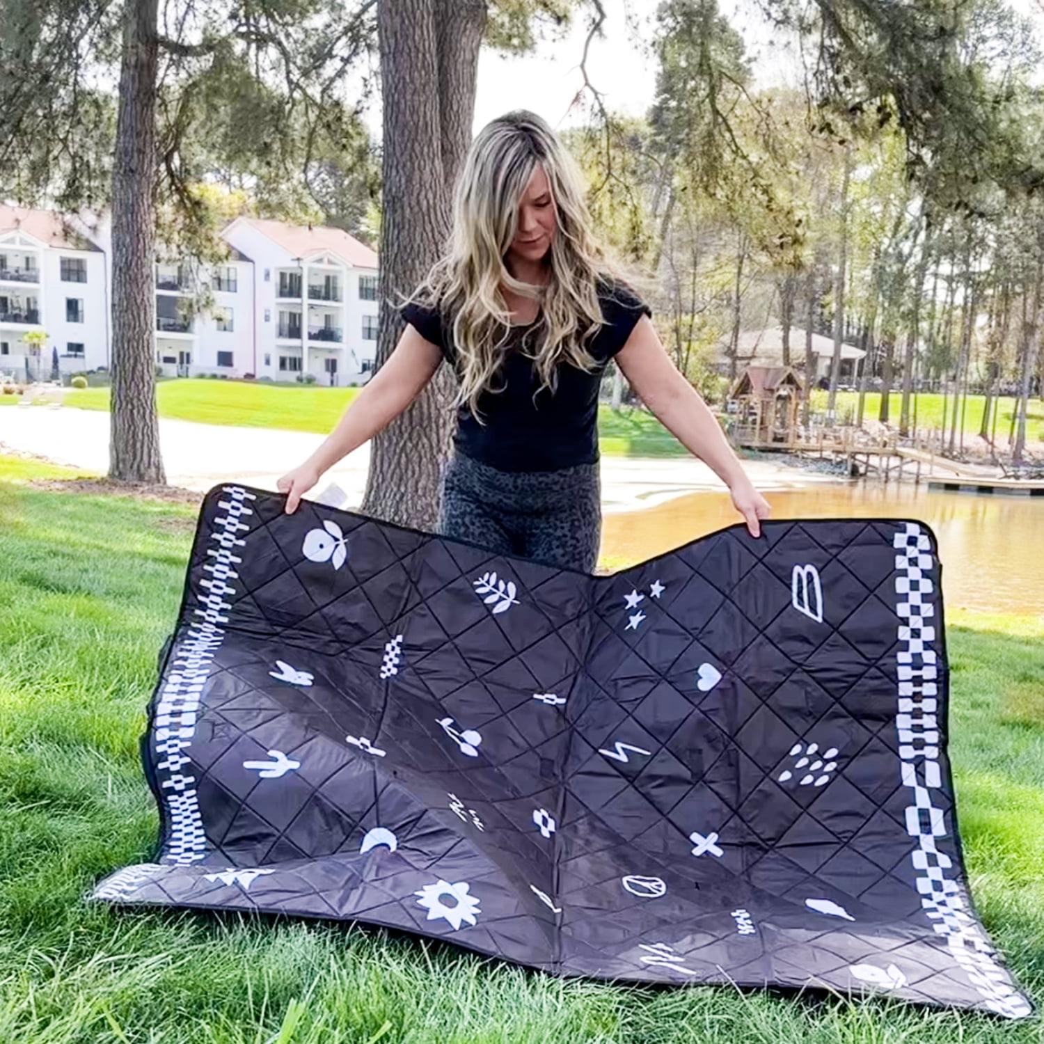 Colugo Park Playmat, Sensory Play Mat for Outdoors, Black