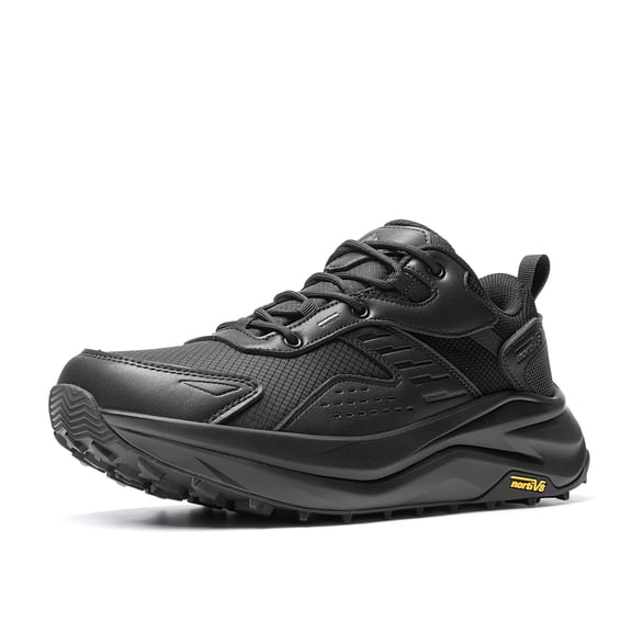 NORTIV 8 Men's Wide Toe Box Hiking Shoes Low Drop Waterproof Hiking Shoes for Walking Outdoor Trekking Camping Climbing Daily Fashion Sneakers