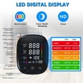 thumbnail image 3 of Tensiómetro automático de brazo para uso doméstico con pantalla LED digital, brazalete ajustable de 9-17 pulgadas con memoria para 2 199 lecturas (blanco), 3 of 5