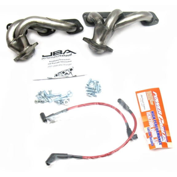 [1528S]JBA Cat4Ward Headers.JBA 07-11 Jeep 3.8L V6 1-1/2in Primary Raw 409SS Cat4Ward Header Fits select: 2008 ,2011 JEEP WRANGLER UNLIMITED
