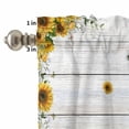 thumbnail image 4 of Farm Sunflowers Curtain Valances Set Summer Yellow Floral Leaves Red Truck Wooden Kitchen Curtains 36&nbsp;inch Length Rod Pocket Valance and Tiers 3 Piece Set Small Bedroom Bathroom Laundry Decor, 4 of 9