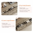 thumbnail image 6 of Mid Century Dresser with 6 Drawers, Wooden Kids Dresser for Kids Room Living Room, Gray, 6 of 8