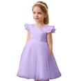 thumbnail image 7 of Tulle Dress Sleeveless Purple Dress V-Back with Big Bow Fancy Dress for Girls Princess Dress Up for Girls 7-8 Years, 7 of 7
