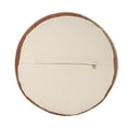 thumbnail image 5 of LR Home Medium Striped Indoor Cylinder Pouf, Beige/Brown, 16" x 16" x 16", 5 of 7