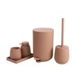 thumbnail image 1 of Juego de accesorios de baño de 5 piezas, vaso para cepillo de , dispensador de jabón con jabonera para decoración de apartamentos Marrón Sunnimix dispensador de jabón, 1 of 6