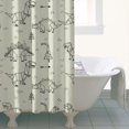 thumbnail image 4 of LightColor Origami Dinosaurs Pattern Shower Curtain 36"x72" ,Bathroom Decorative Shower Curtains Set with 12 Hooks,Modern Waterproof Washable Shower Curtain, 4 of 6