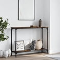thumbnail image 1 of vidaXL Console Table Smoked Oak 101x30.5x75 cm Engineered Wood, 1 of 5